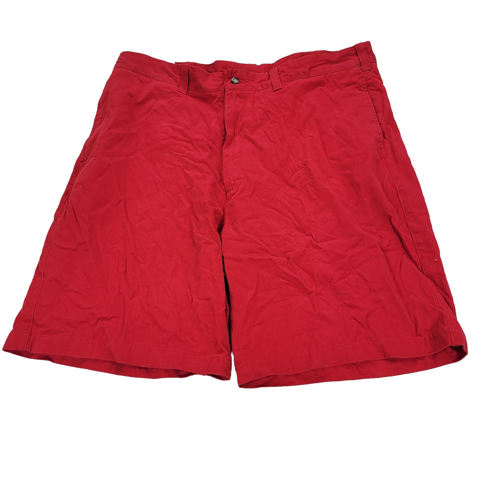 Vintage Savane Shorts Mens Sz 40 Red 100% Cotton Workwear Chino Summer Spring